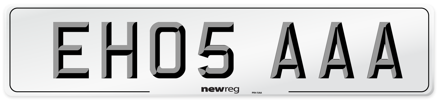 EH05 AAA Number Plate from New Reg